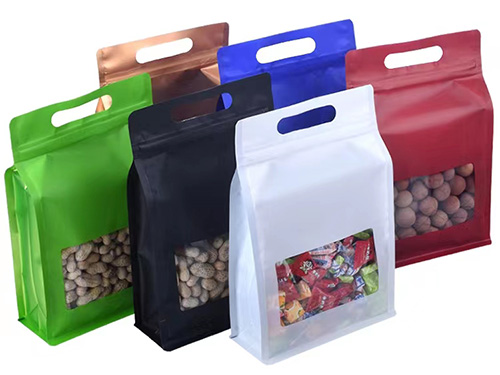 手提口八边封开窗袋